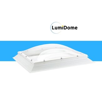 LumiDome Lichkoepel met schuine PVC opstand - 4-wandig polycarbonaat
