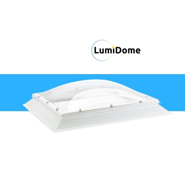 LumiDome Lichkoepel met schuine PVC opstand - 4-wandig polycarbonaat