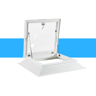 LumiDome Lichtkoepel voor daktoetreding - driewandig polycarbonaat opaal met pvc opstand