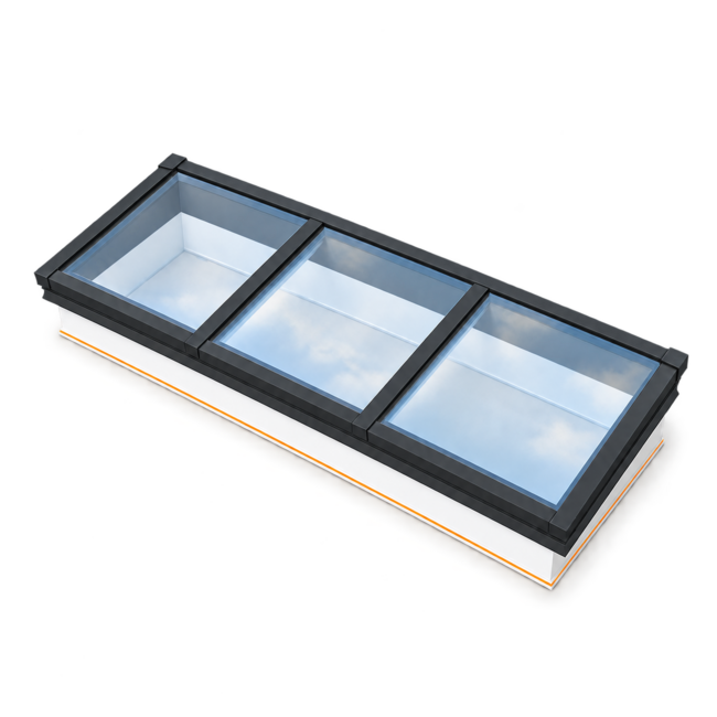 Intura Lichtstraat Lessenaar - 100x300 - 3 glasvelden dubbel glas zonwerend