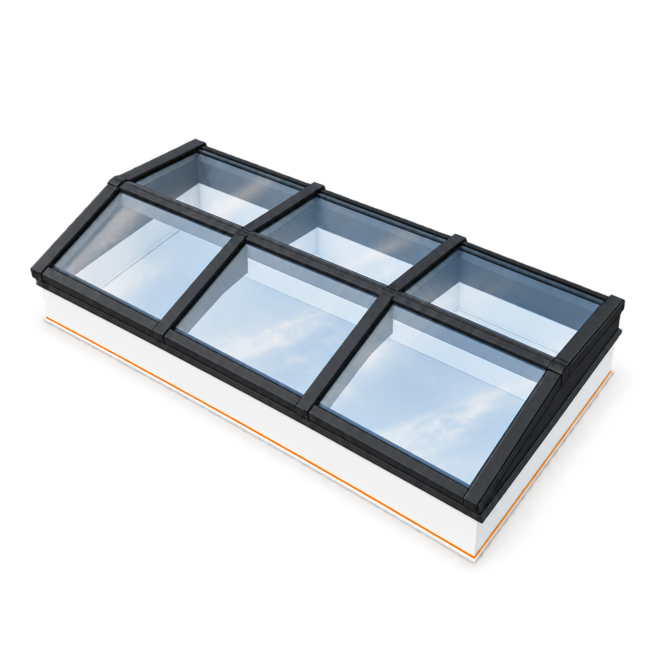 Intura Lichtstraat Zadeldak - 150x300 - 6 glasvlakken dubbel glas zonwerend