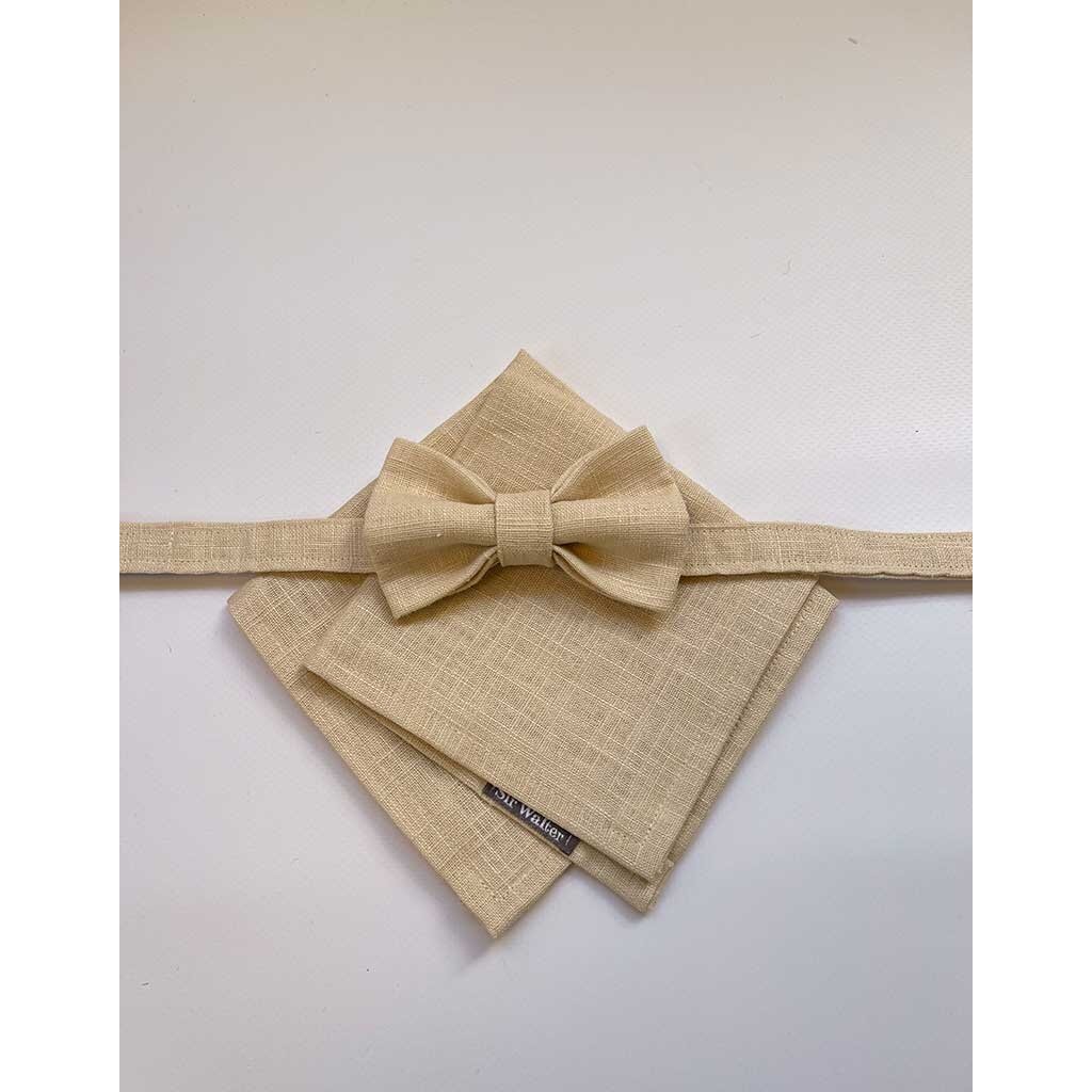 Bow Tie | Soft Oat | Rami Linen Cotton Blend