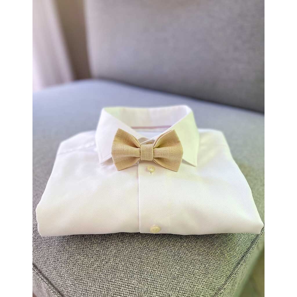 Nœud papillon | Soft Oat | Mélange de lin rami et coton