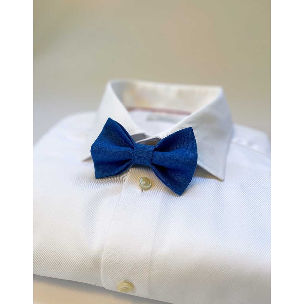 Fliege | Sapphire Bold | Leinen-Baumwoll-Mix