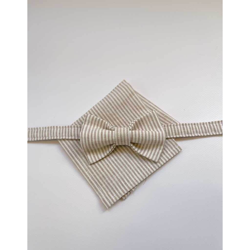 Pajarita | Sand Stripe | Mezcla de lino y algodón