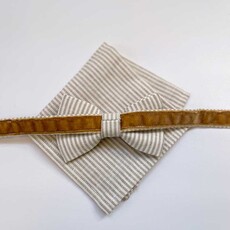 Fliege | Sand Stripe | Leinen-Baumwoll-Mix