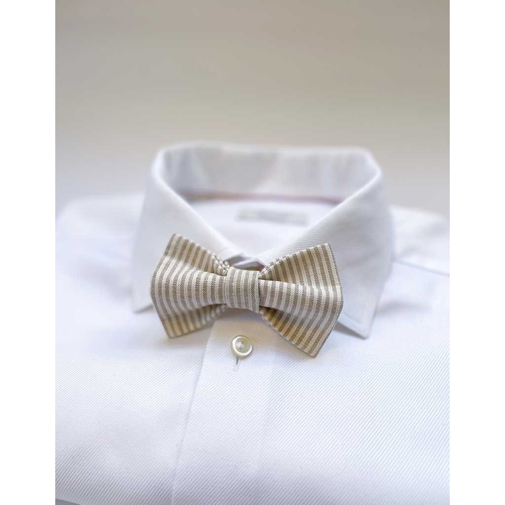 Pajarita | Sand Stripe | Mezcla de lino y algodón