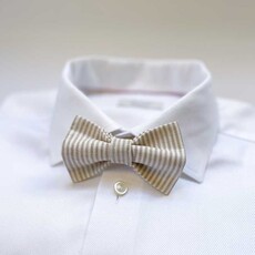 Bow Tie | Sand Stripe | Linen & Cotton Blend