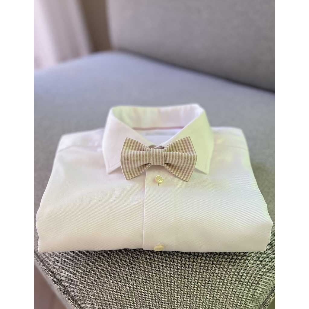 Nœud papillon | Sand Stripe | Mélange de lin et coton