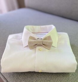 Fliege | Sand Stripe | Leinen-Baumwoll-Mix