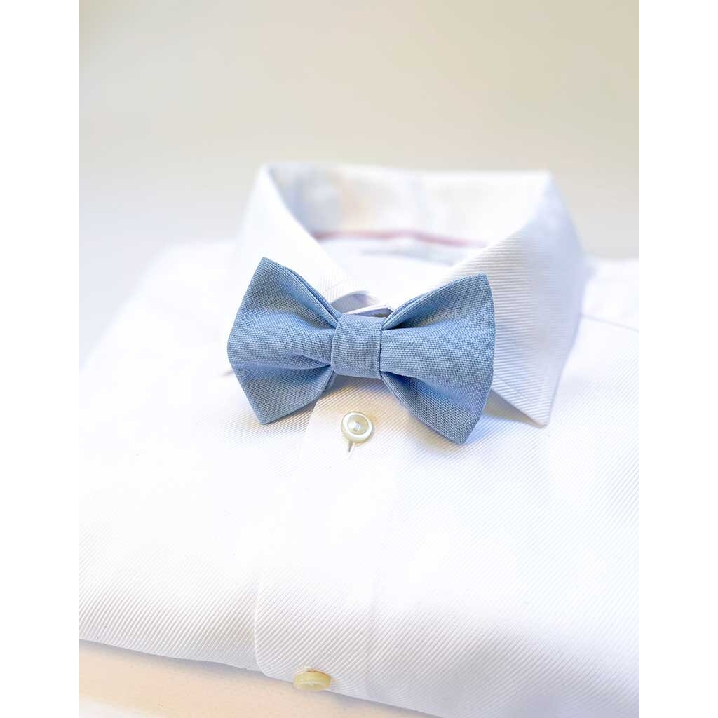 Nœud papillon | Azure Breeze | Mélange de viscose et lin