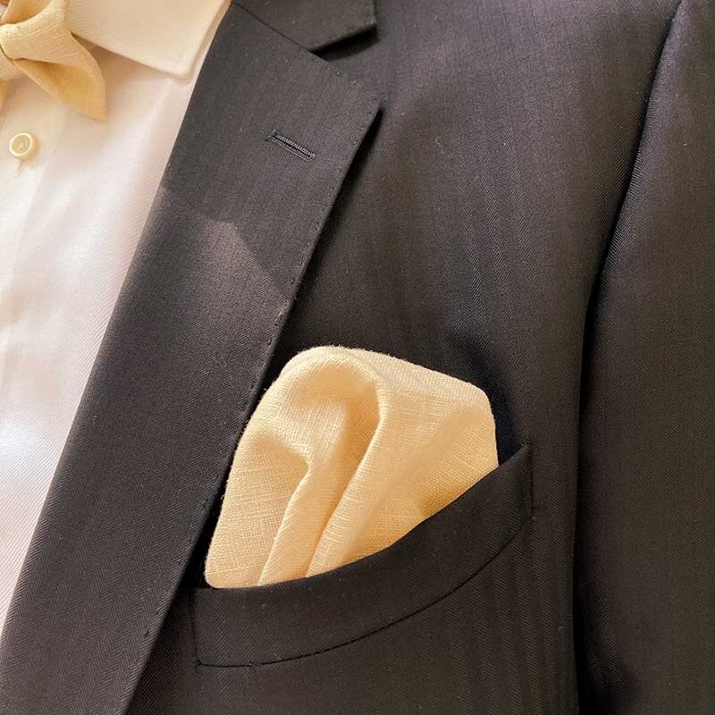 Pocket Square | Soft Oat | Rami Linen Cotton Blend
