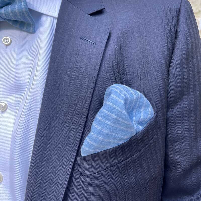 Pocket Square | Seaside Stripe | Cotton