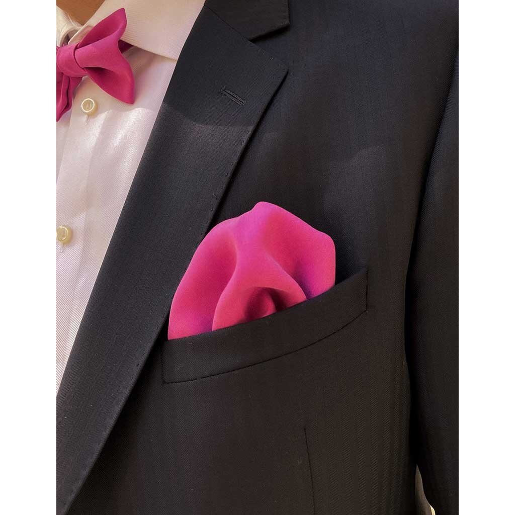 Pocket Square | Plum Bloom | Twill Knit