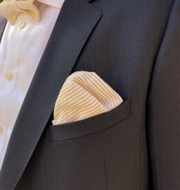 Pañuelo de bolsillo | Sand Stripe | Mezcla de lino y algodón