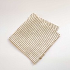 Pochette da taschino | Sand Stripe | Misto lino e cotone