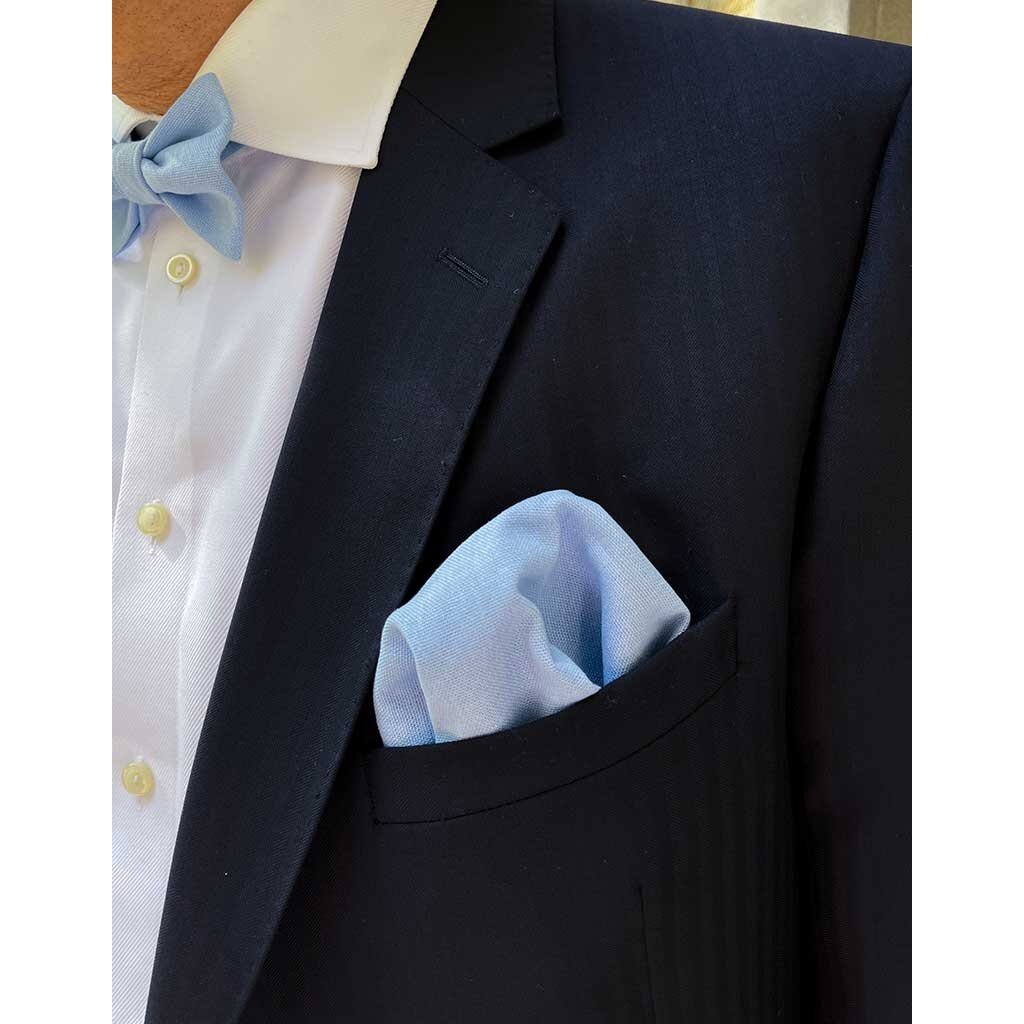 Pocket Square | Azure Breeze | Viscose-Linen Blend