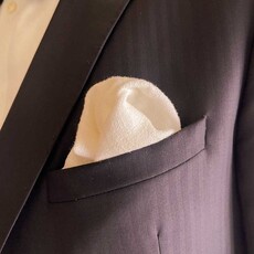 Pañuelo de bolsillo | Creamfold Ecru | Mezcla suave de viscosa y lino