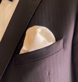 Pañuelo de bolsillo | Creamfold Ecru | Mezcla suave de viscosa y lino
