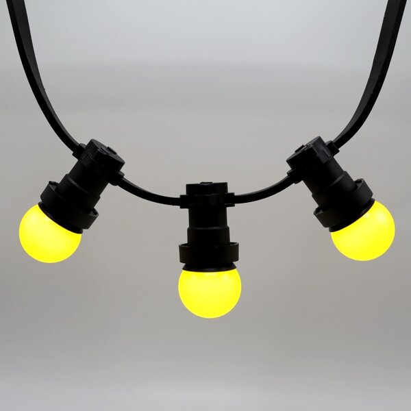 Lampe boule jaune 1 watt avec abat-jour standard Ø45