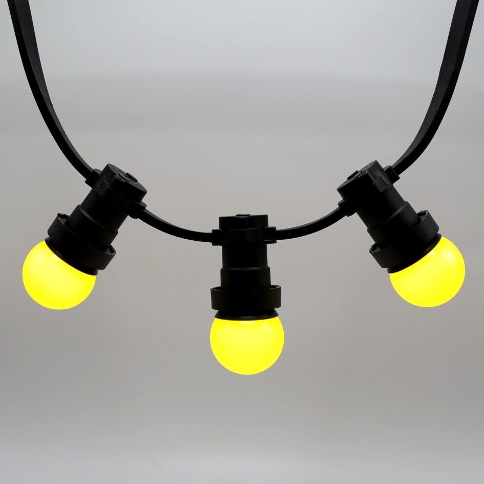 Lampe boule jaune 1 watt avec abat-jour standard Ø45