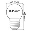Lampe boule jaune 1 watt avec abat-jour standard Ø45