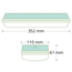 Luminaire de secours 3 watts avec abat-jour transparent, série OTG-KL