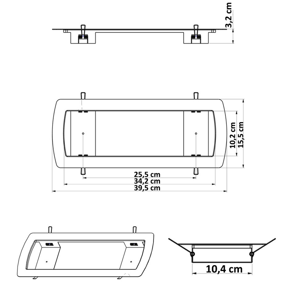 Cadres d'installation pour luminaires montés en saillie