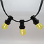 Ampoule LED guinguette, jaune,  à filament, 1 watt