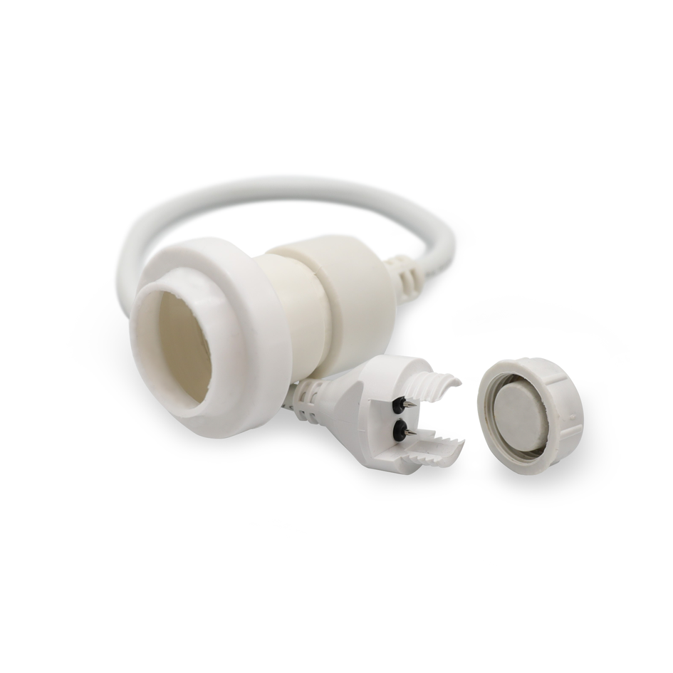 Douille suspendue (blanche) - à monter soi-même (sans lampe)