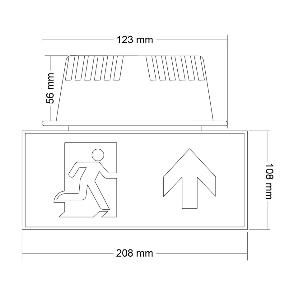 In- en opbouw noodverlichting LXL-MM
