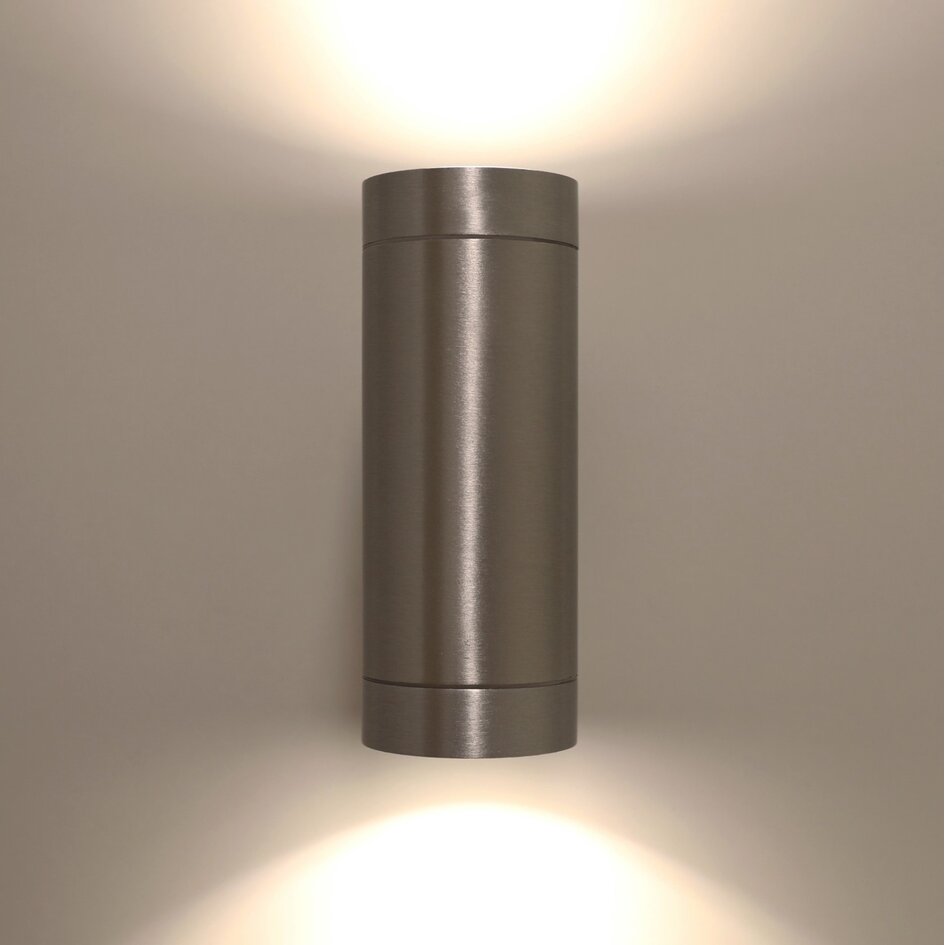 Wandlamp Alu up/down geborsteld