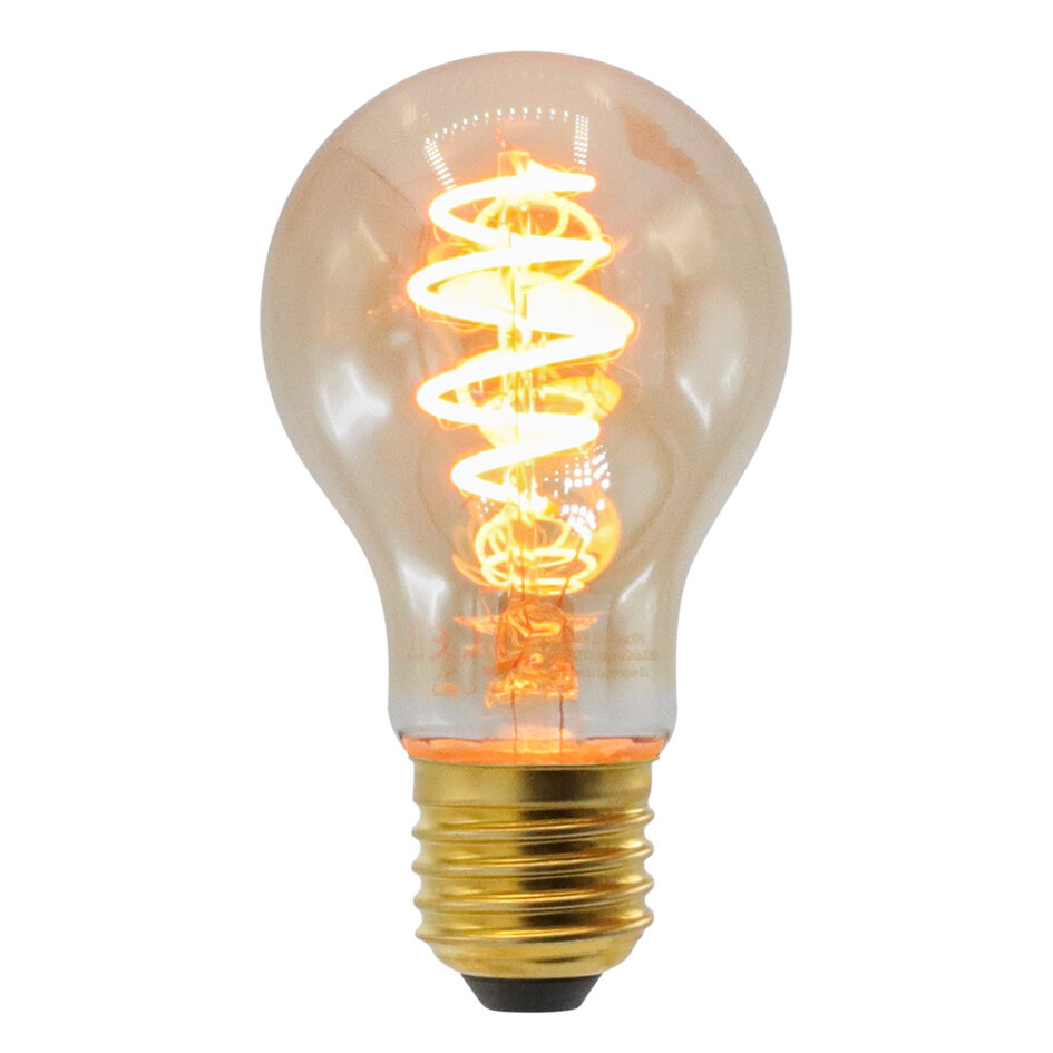 4W croissant spiraal lamp, 1800K, amber glas Ø60 - dimbaar