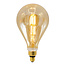 10W dubbeldekker filament lamp XXL, 2000K, amber glas Ø160 - dimbaar