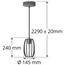 Hanglamp Maya incl. lamp 2,5W tot 10W, amber glas, 2000K, Ø60