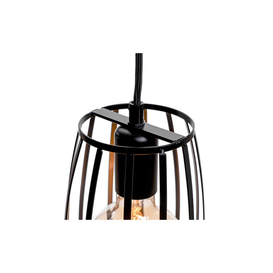 Suspension Maya incl. lampe 2,5W à 10W, verre ambré, 2000K, Ø60