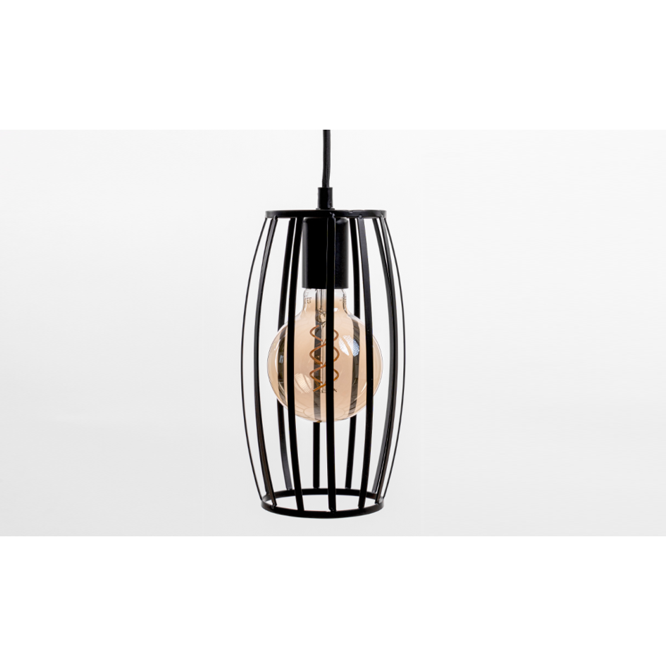 Suspension Maya incl. ampoule spirale 5W, verre ambré, 1800K, Ø60