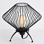 Lampe de table industrielle Spider en métal noir