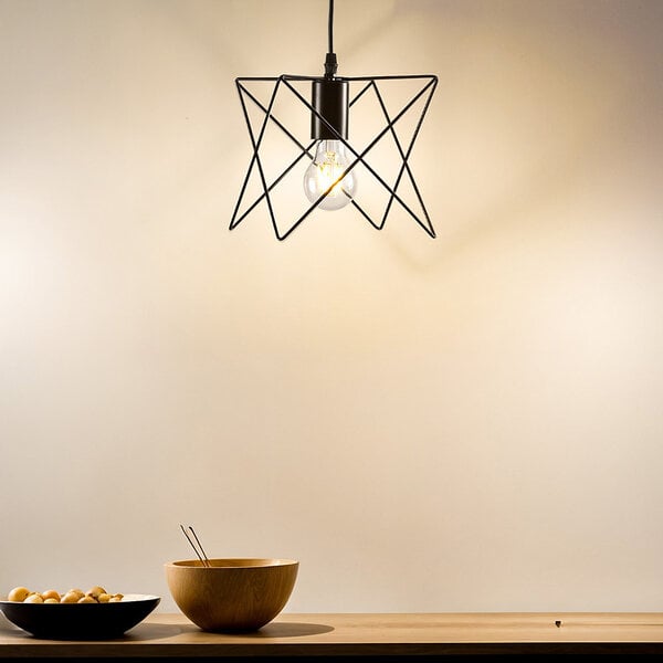 Industriële hanglamp Star in zwart metaal