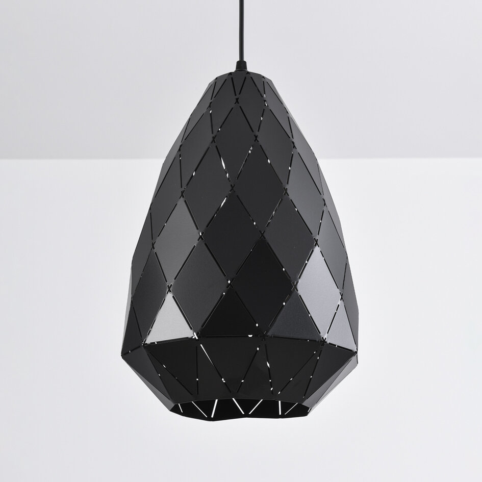 Lampe suspendue design noir brillant deco - Jupiter