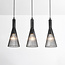 Industriële hanglamp Sofia 3-lichts in zwart metaal
