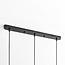 Lampe suspendue industrielle en métal noir 3 lumières - Sofia