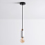 Lampe suspendue design en béton blanc léger avec décoration en or rose - Vienne