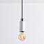 Lampe suspendue design en béton blanc léger avec décoration en or rose - Vienne