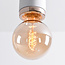 Lampe suspendue design en béton blanc léger avec décoration en or rose - Vienne