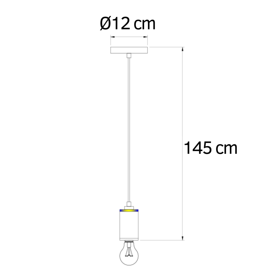 Lampe suspendue design en béton blanc léger avec décoration en or rose - Vienne