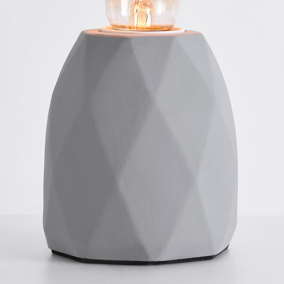 Lampe de table moderne grise avec base en béton - Stockholm