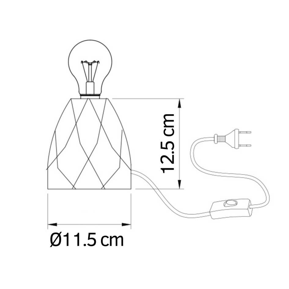Lampe de table moderne grise avec base en béton - Stockholm