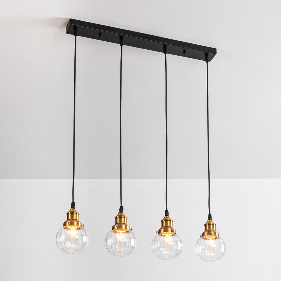 Lampe suspendue Art Déco 4 lumières - Bologna