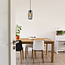 Lampe suspendue Maya avec lampe spirale 5W, verre ambré, 1800K, Ø95